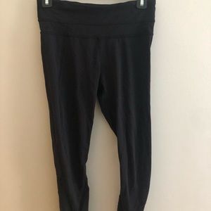 Lululemon black track pants, size 6